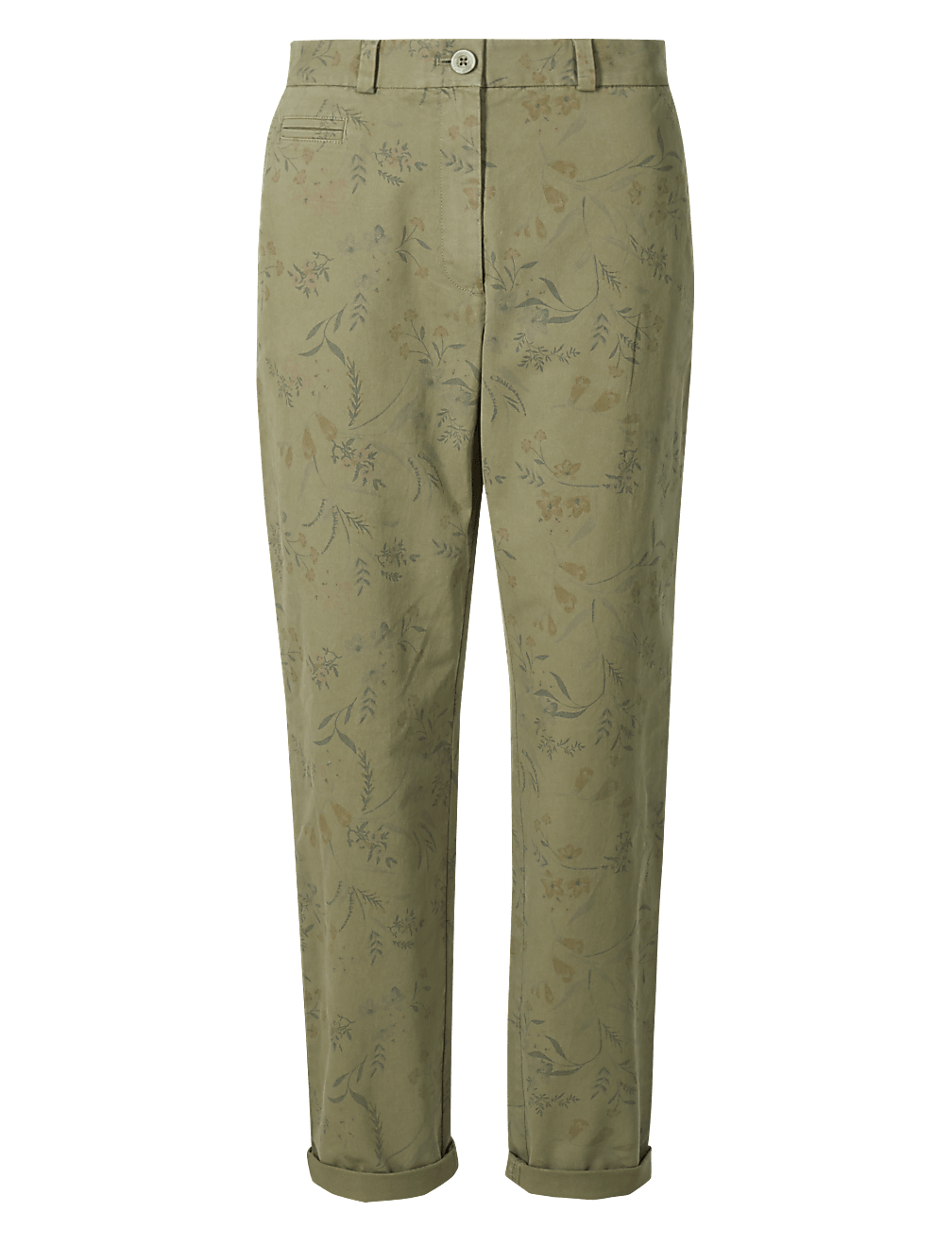 Floral Print Tapered Leg Chinos