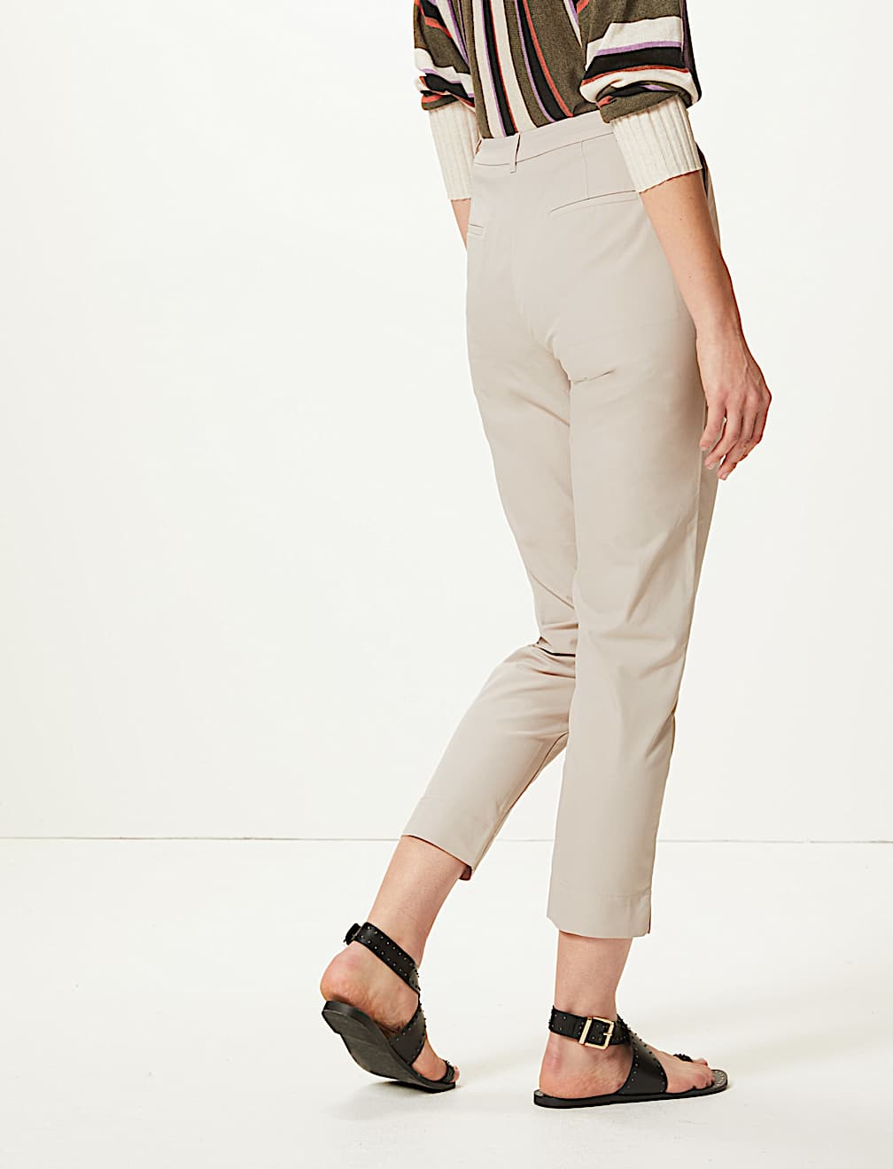 Cotton Rich Tapered Leg Ankle Grazer Chinos