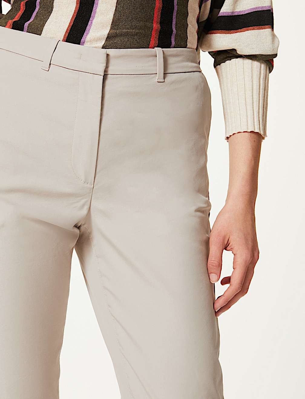 Cotton Rich Tapered Leg Ankle Grazer Chinos