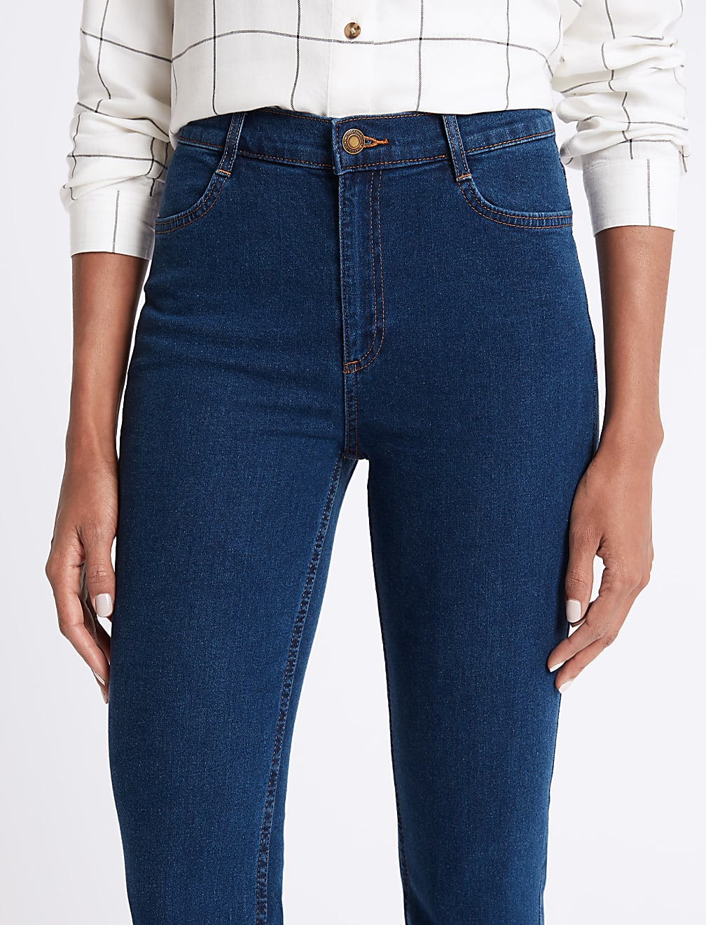 Mid Rise Slim Bootcut Flared Jeans