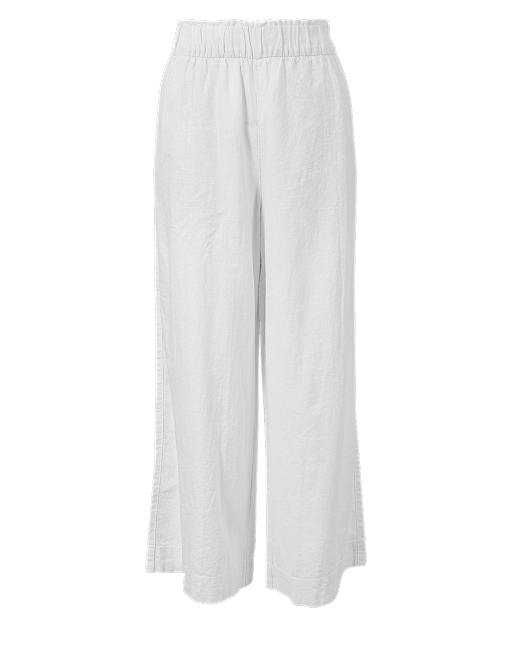 Linen Rich Wide Leg Cropped Trousers