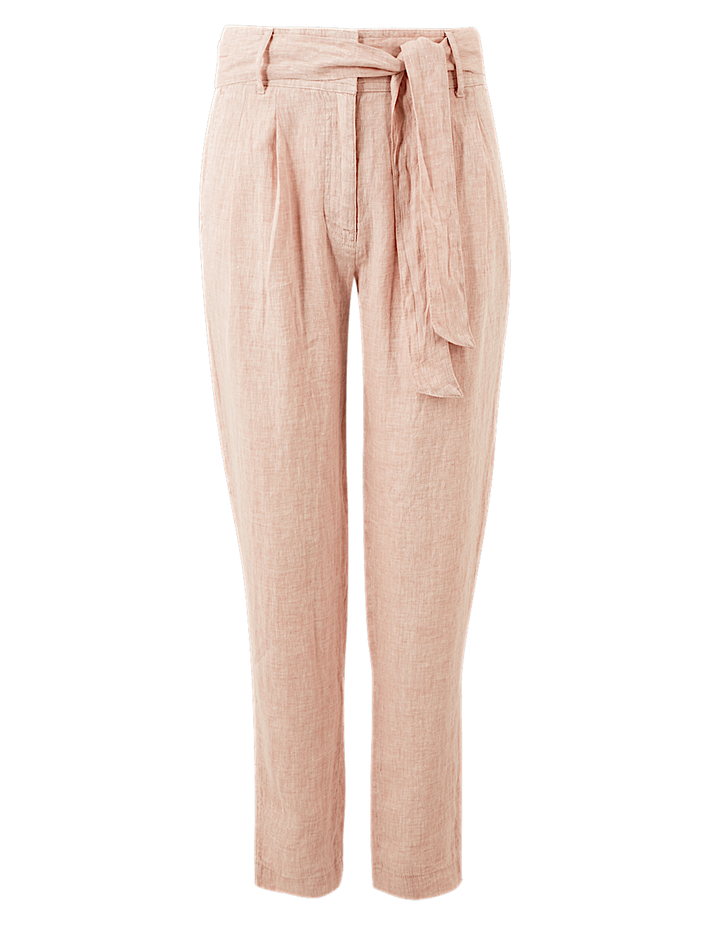 Pure Linen Ankle Grazer Peg Trousers