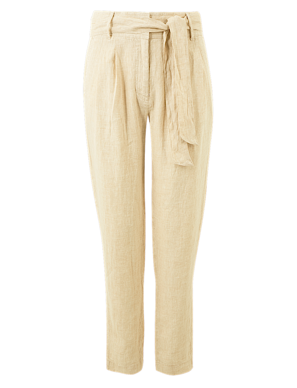 Pure Linen Ankle Grazer Peg Trousers
