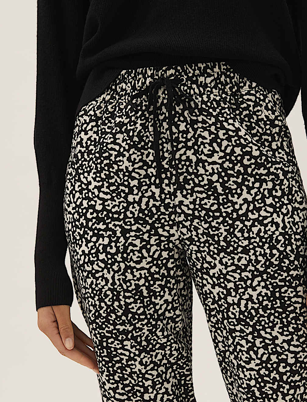 Linen Rich Tapered Ankle Grazer Trousers