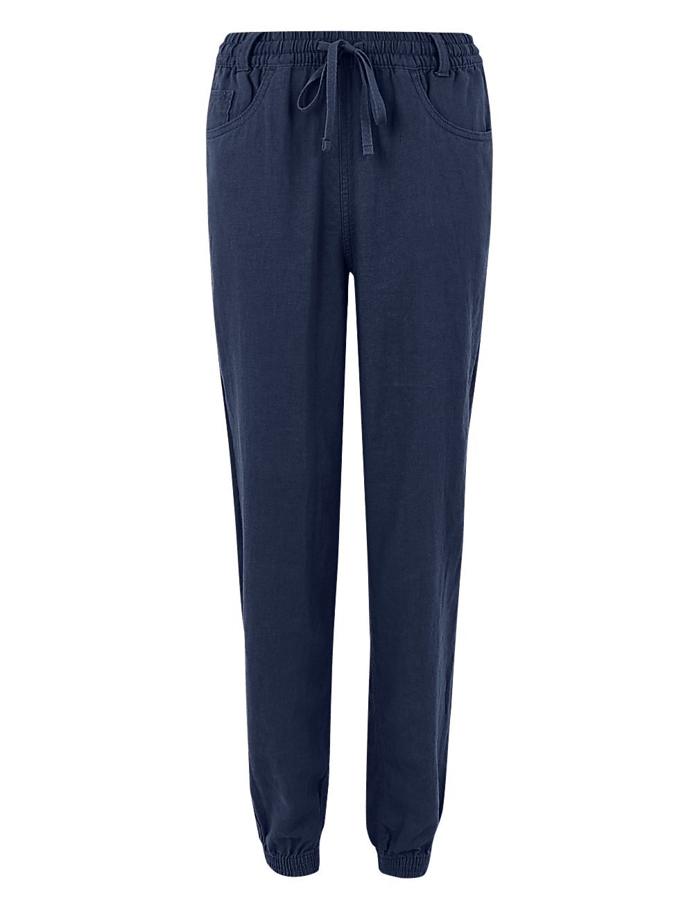Linen Rich Tapered Ankle Grazer Trousers