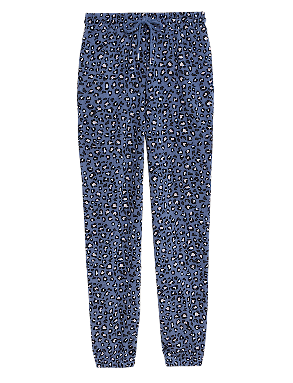 Pure Cotton Animal Print Tapered Joggers