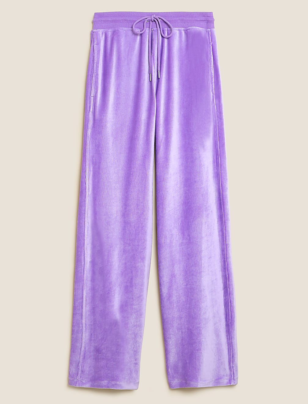 Velour Wide Leg Joggers