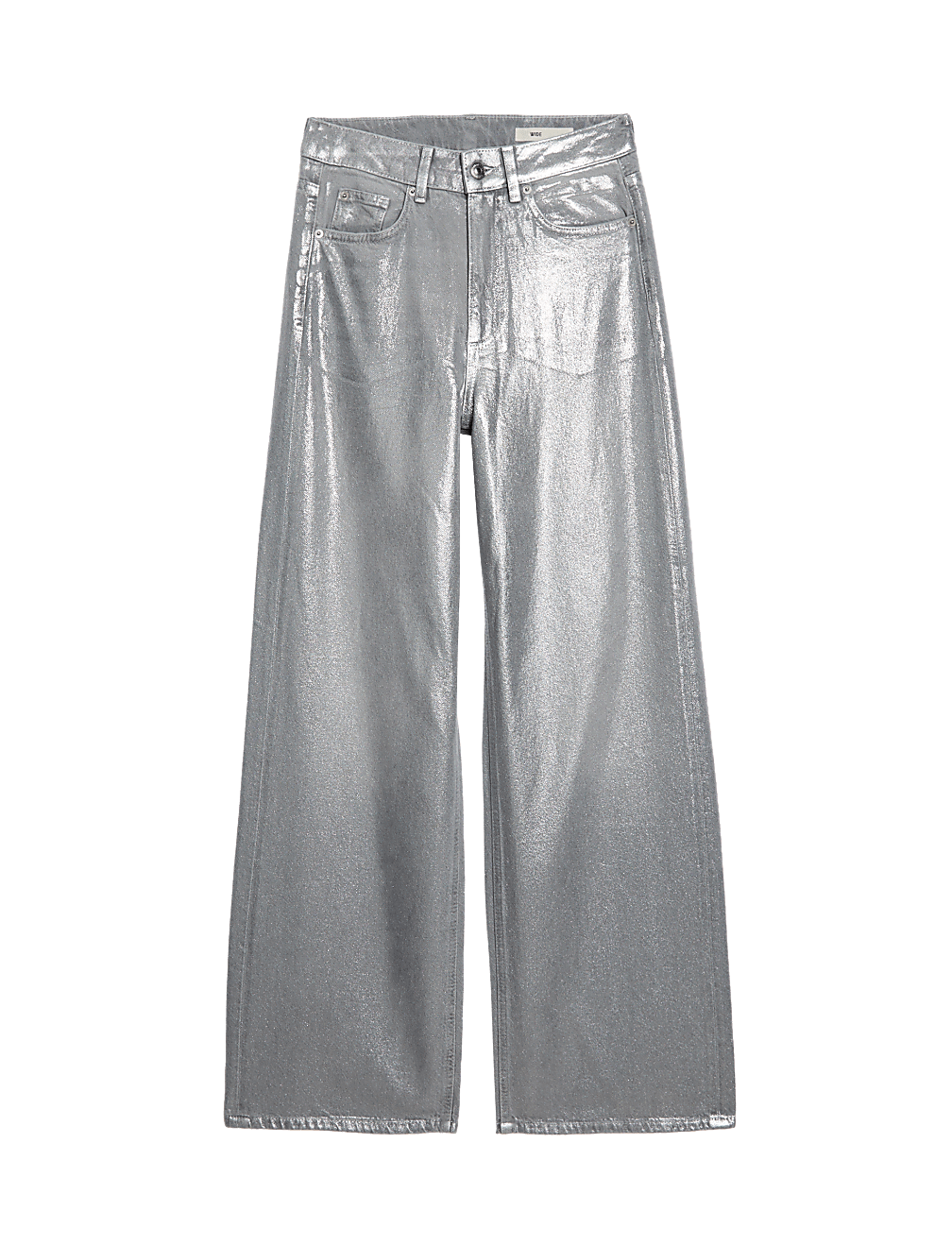 Metallic Wide Leg Jeans