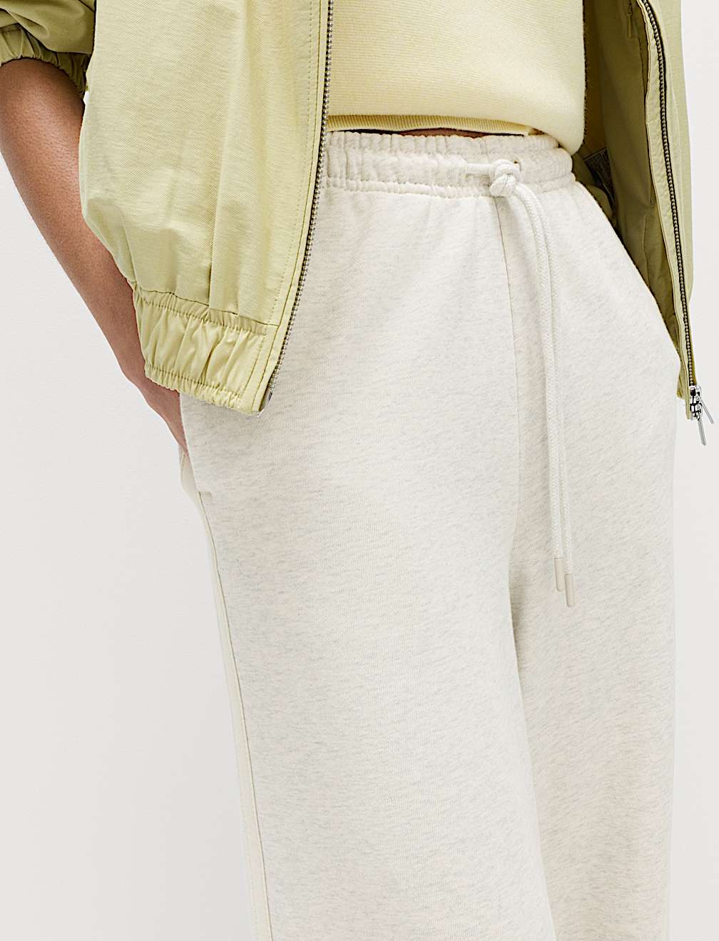 Pure Cotton Side Stripe Wide Leg Joggers