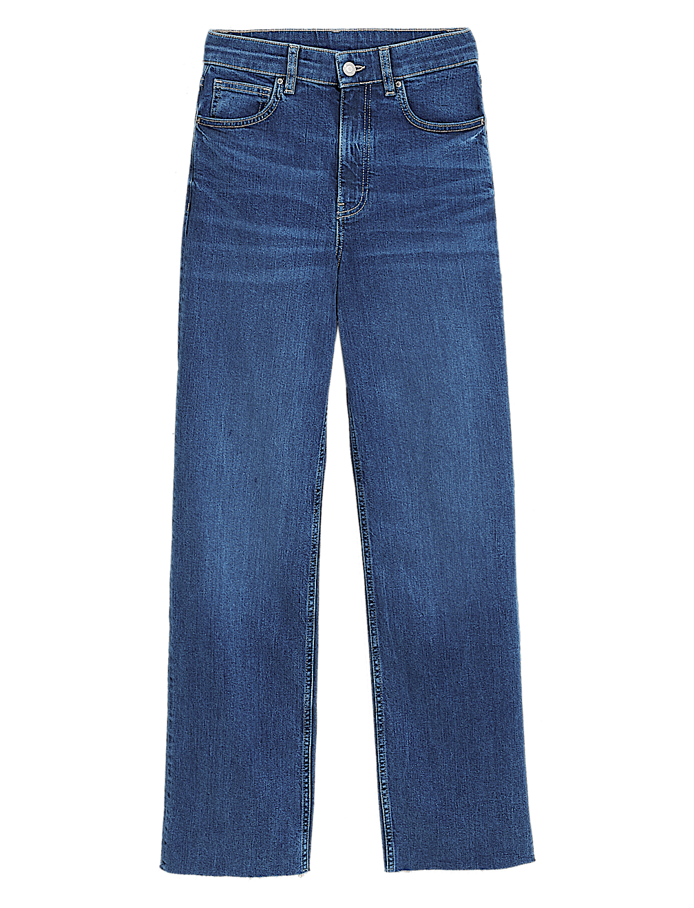 High Waisted Slim Fit Wide Leg Jeans