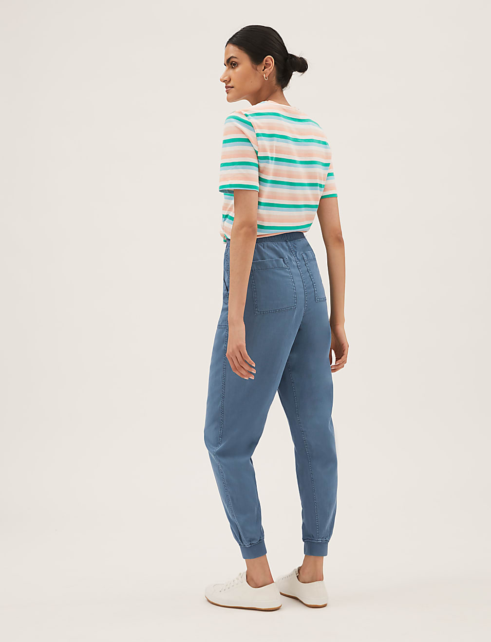 Tencel™ Blend Cuffed Ankle Grazer Joggers