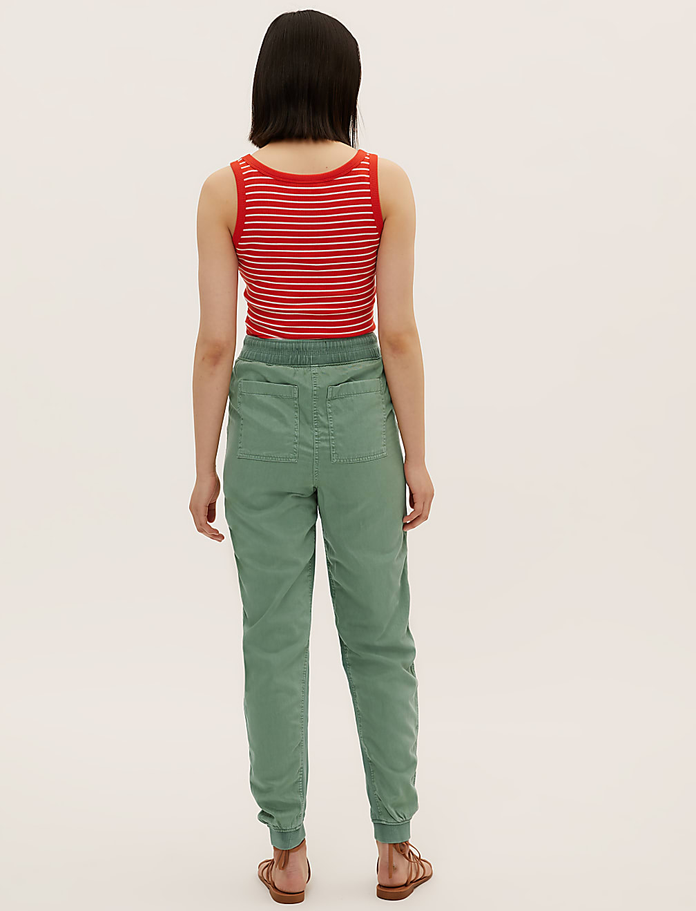 Tencel&trade; Blend Cuffed Ankle Grazer Joggers