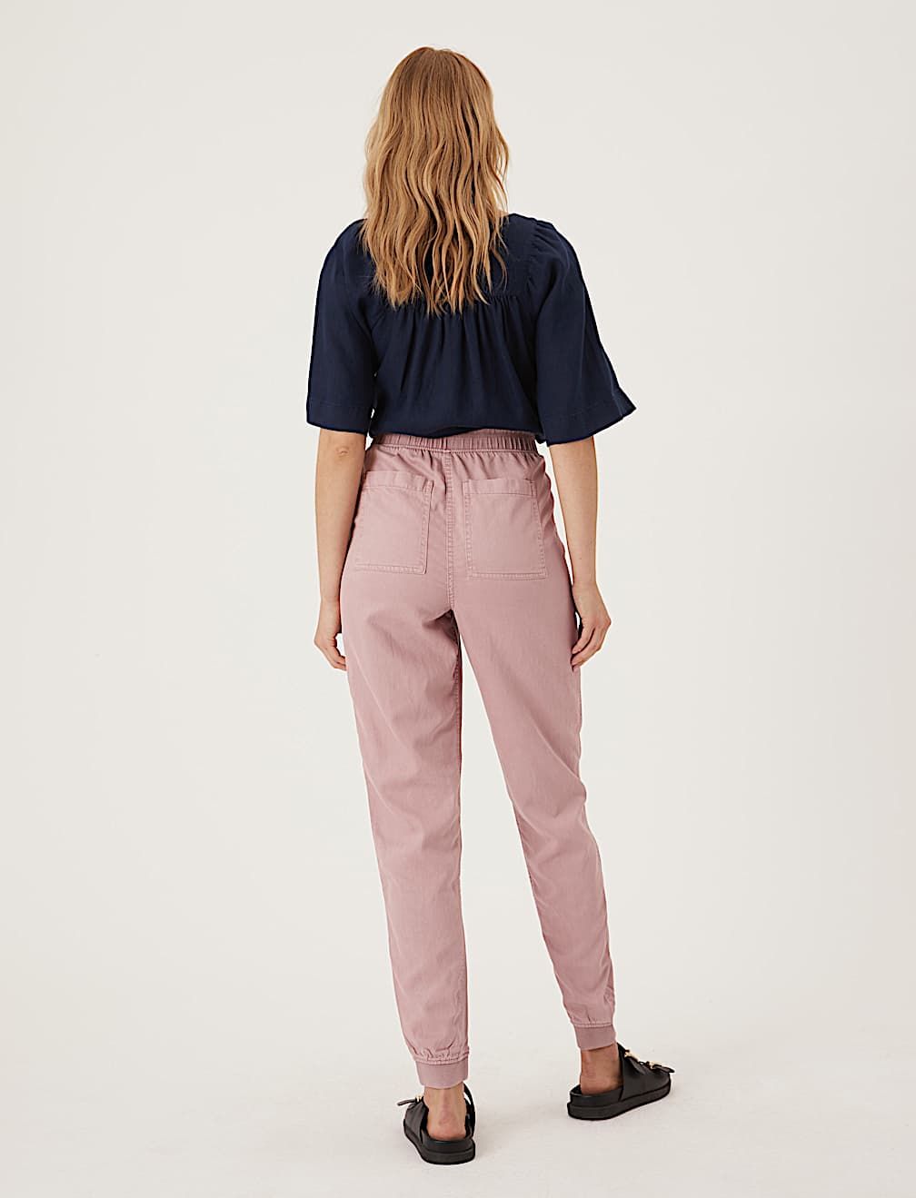 Tencel&trade; Blend Cuffed Ankle Grazer Joggers