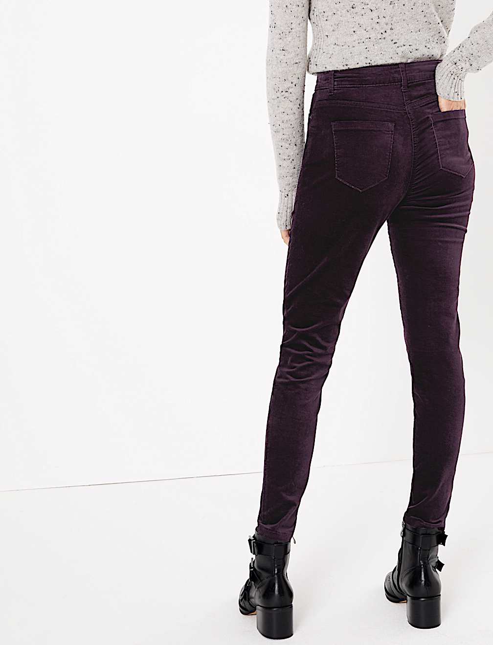 Velvet Corduroy Ankle Grazer Trousers
