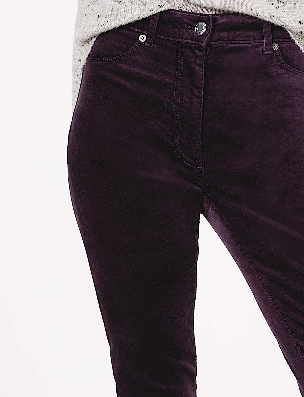 Velvet Corduroy Ankle Grazer Trousers