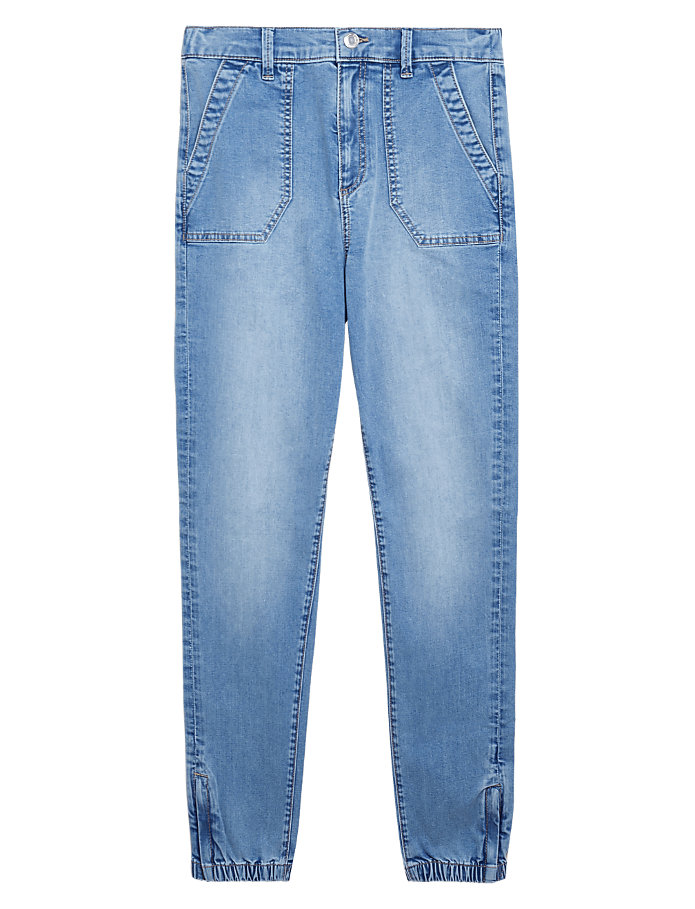 Cotton Blend Slim Fit Ankle Grazer Joggers
