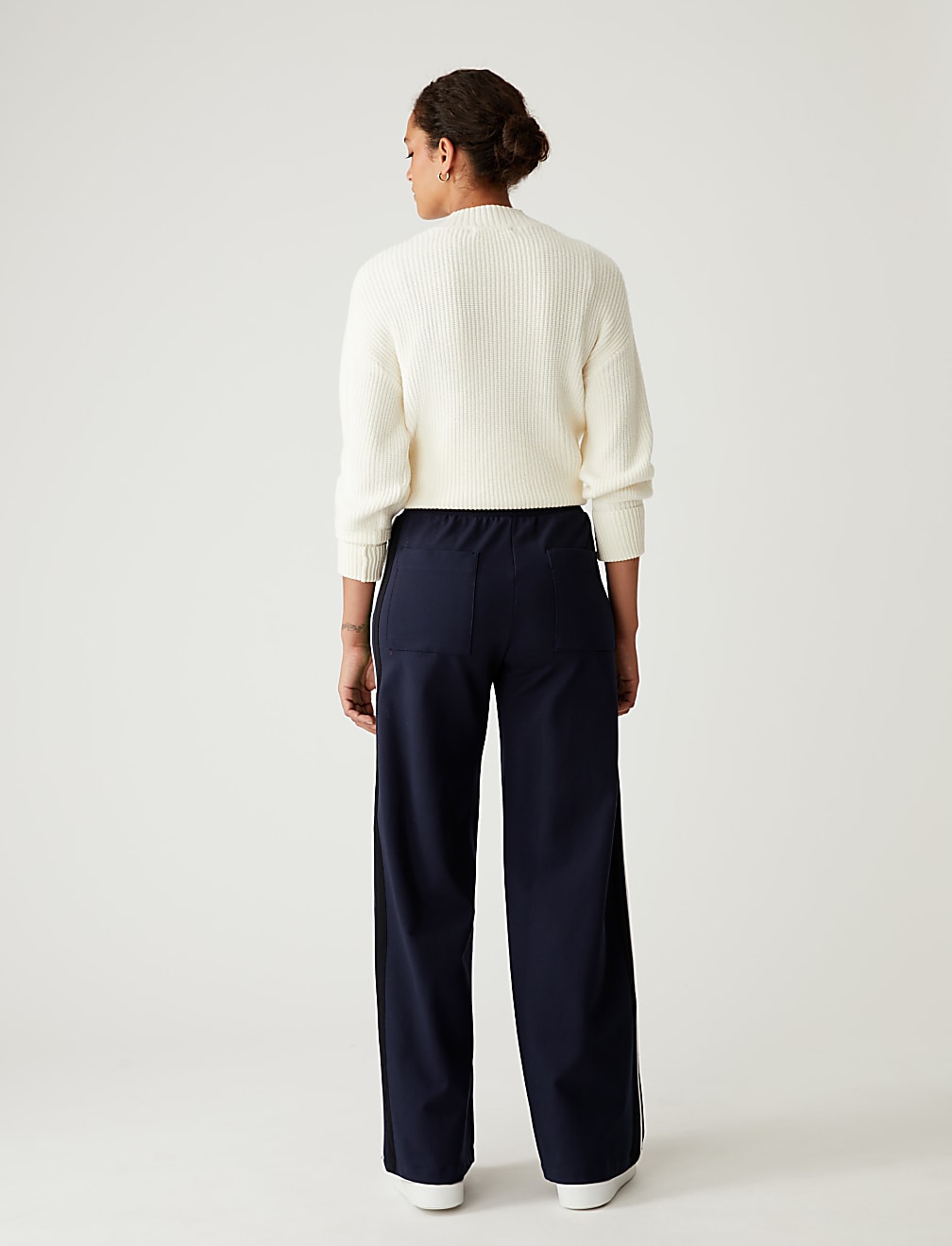 Side Stripe Wide Leg Trousers