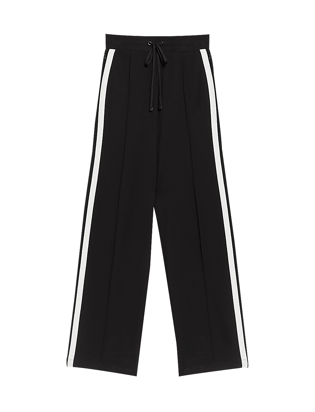 Jersey Side Stripe Wide Leg Trousers