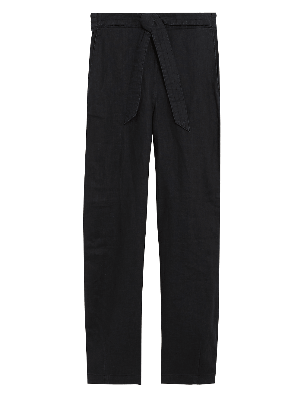 Pure Linen Belted Balloon Trousers