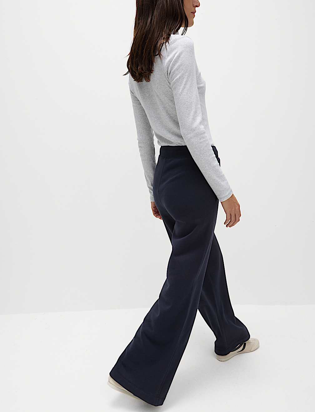 Cotton Rich Brushed Wide Leg Joggers