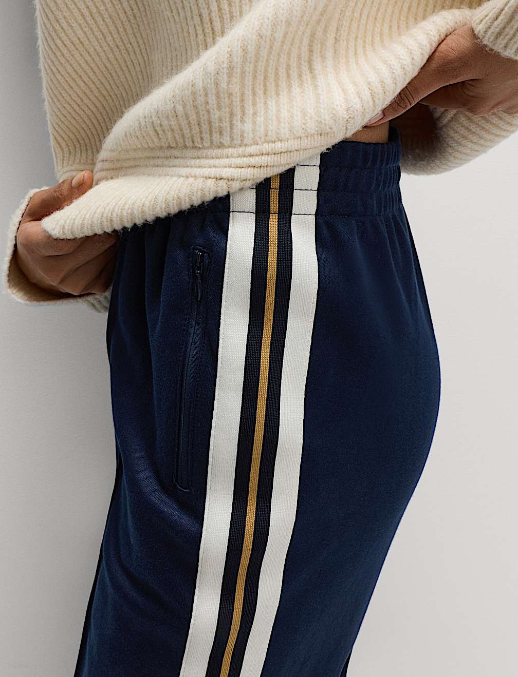 Cotton Rich Retro Side Stripe Joggers