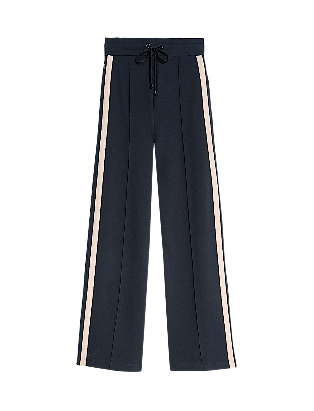 Jersey Side Stripe Wide Leg Trousers