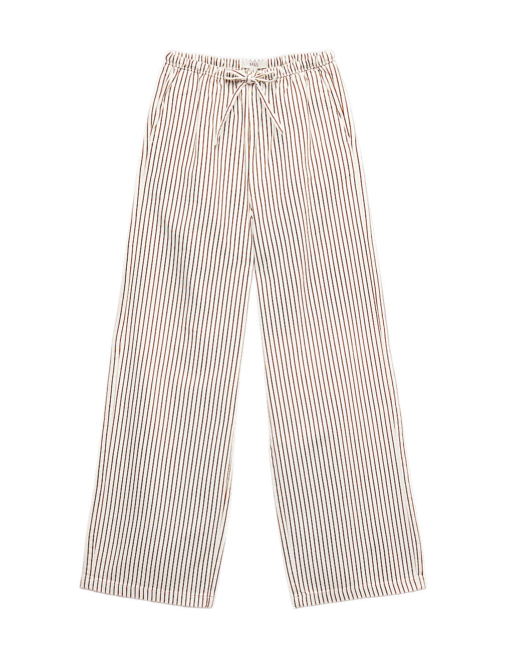 Denim Drawstring Wide-Leg Trousers