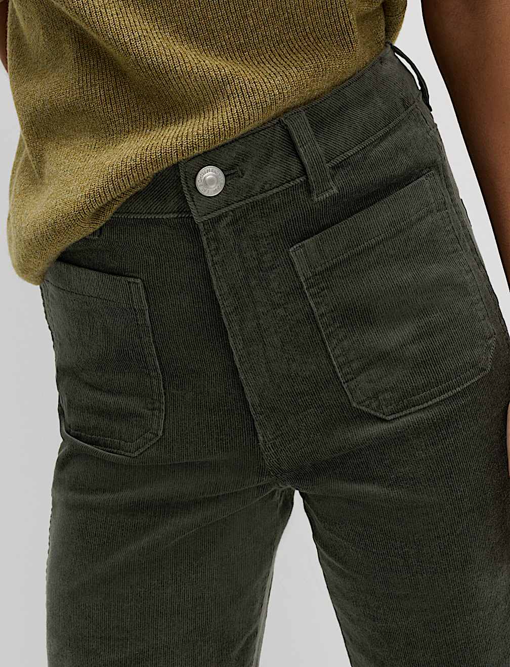 Cotton Rich Cord Flared Slim Fit Trousers