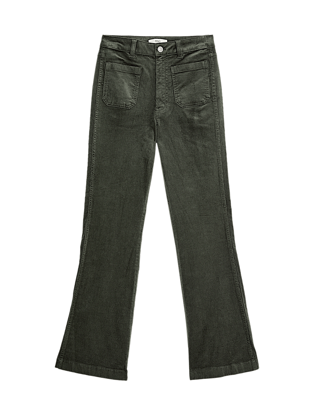 Cotton Rich Cord Flared Slim Fit Trousers