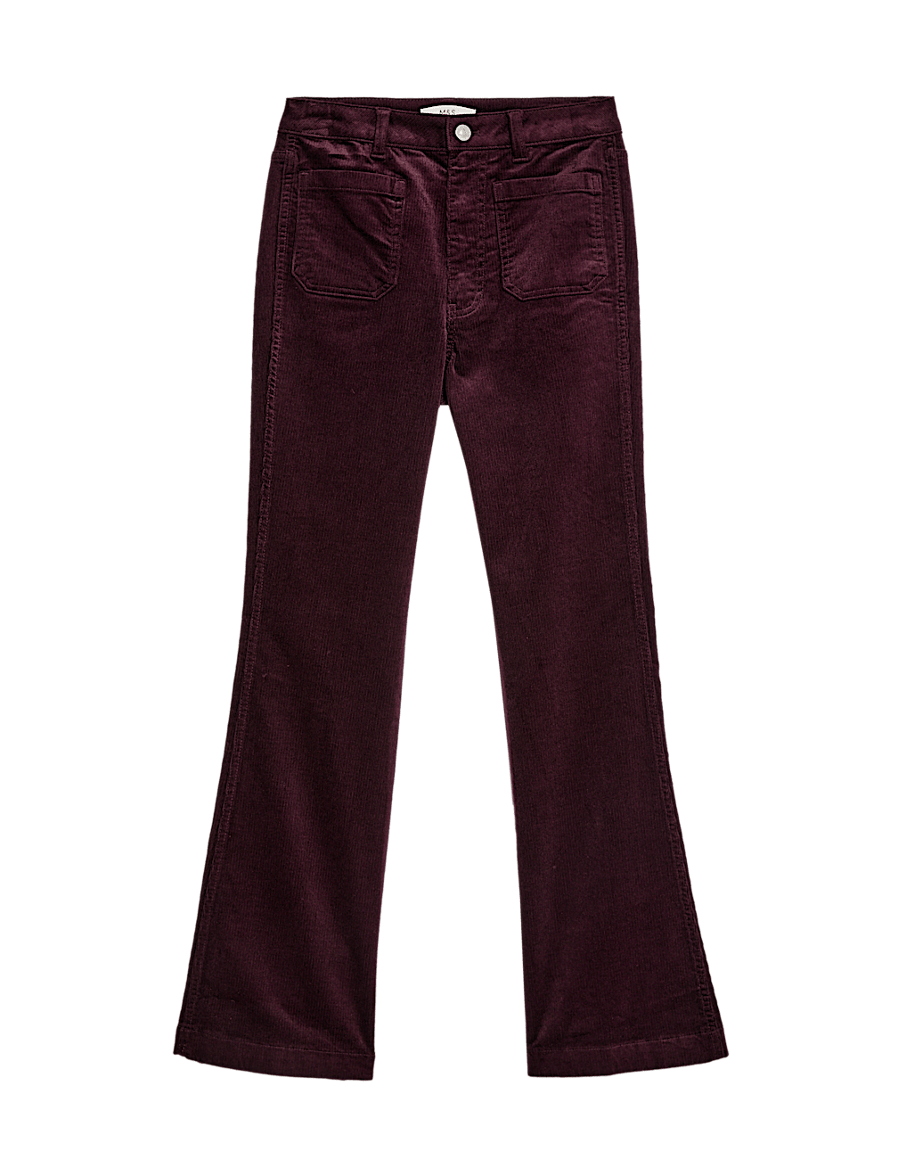 Cotton Rich Cord Flared Slim Fit Trousers