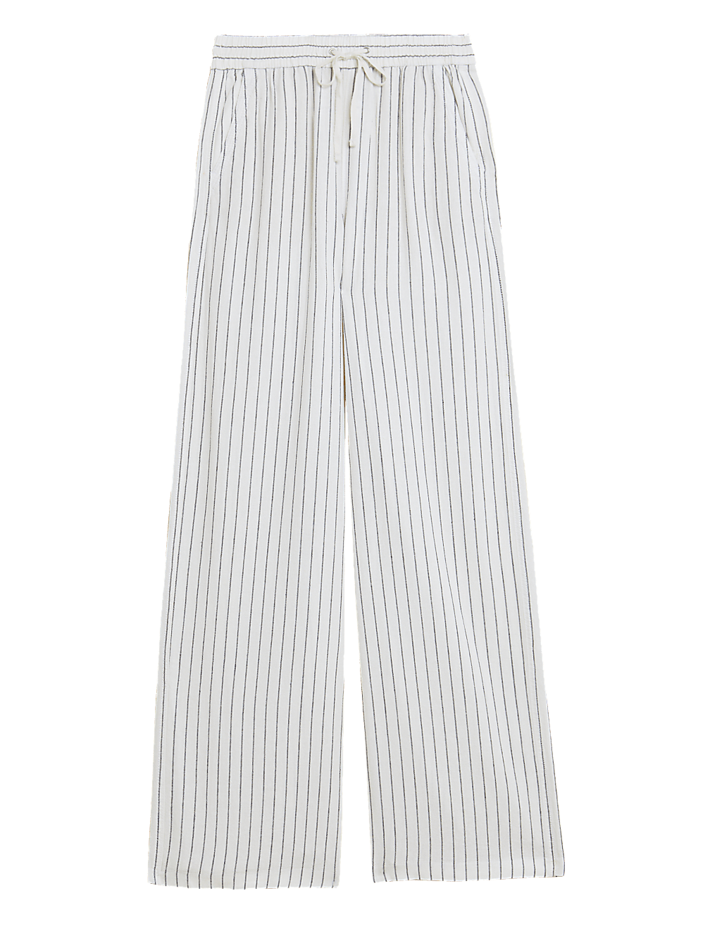 Linen Rich Wide Leg Trousers