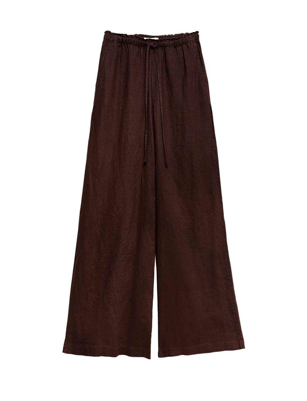 Pure Linen Wide Leg Palazzo Trousers