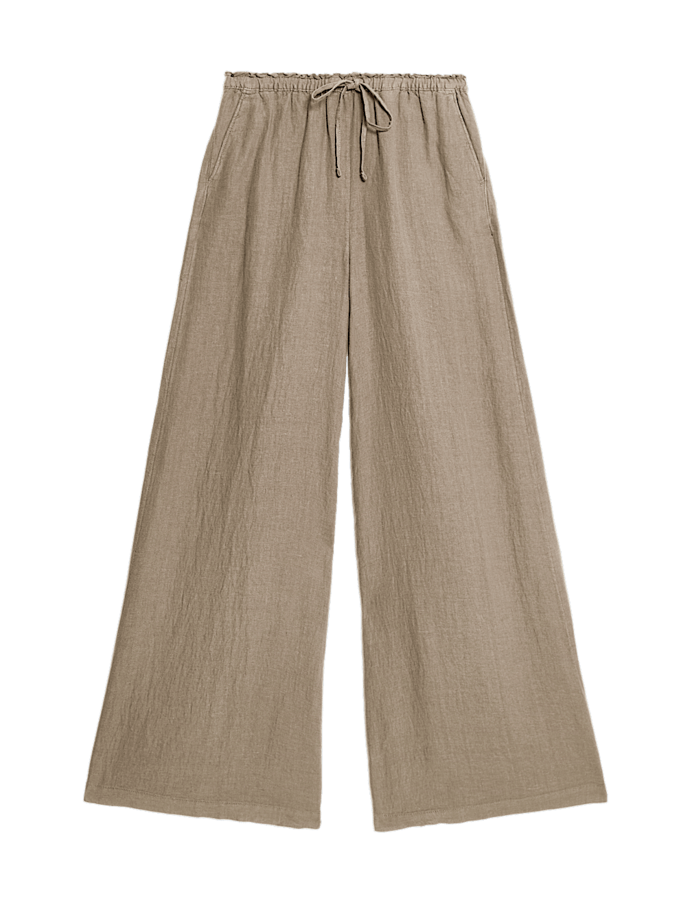 Pure Linen Palazzo Trousers
