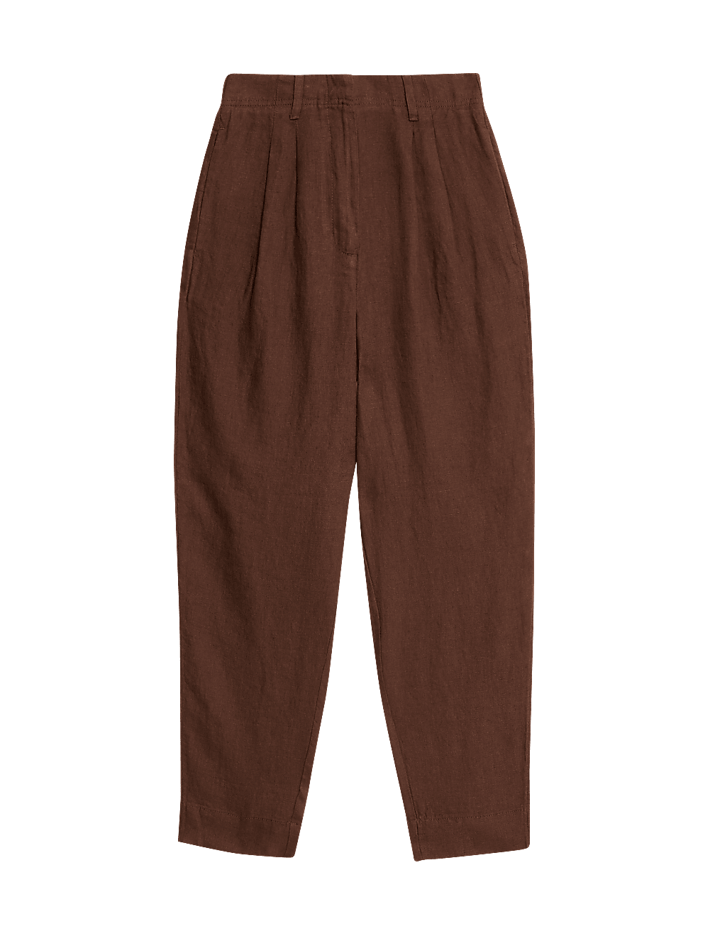 Pure Linen Tapered Trousers