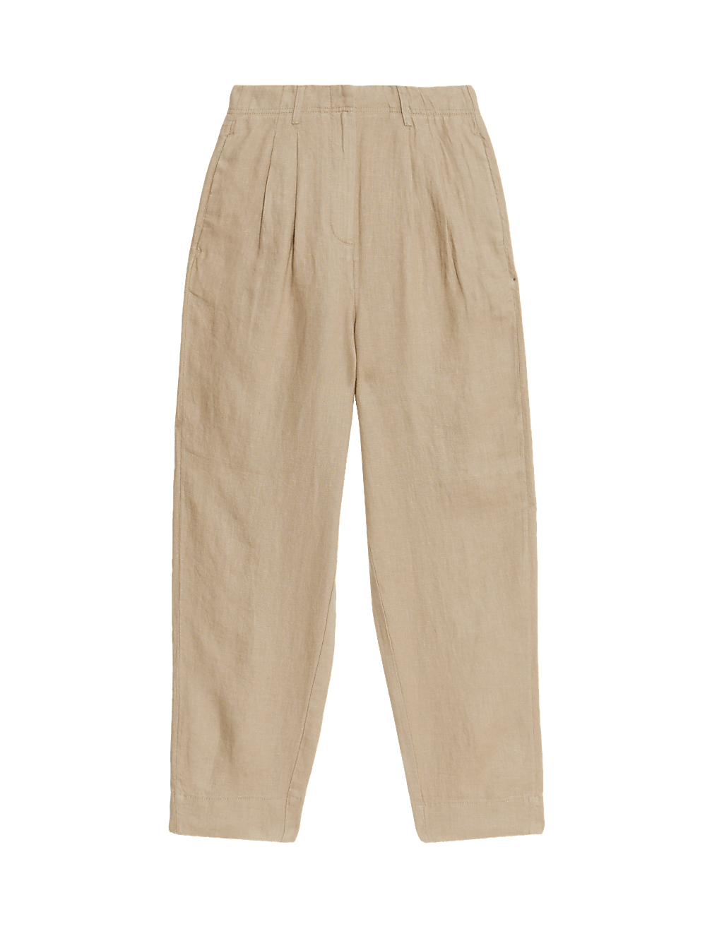Pure Linen Tapered Trousers
