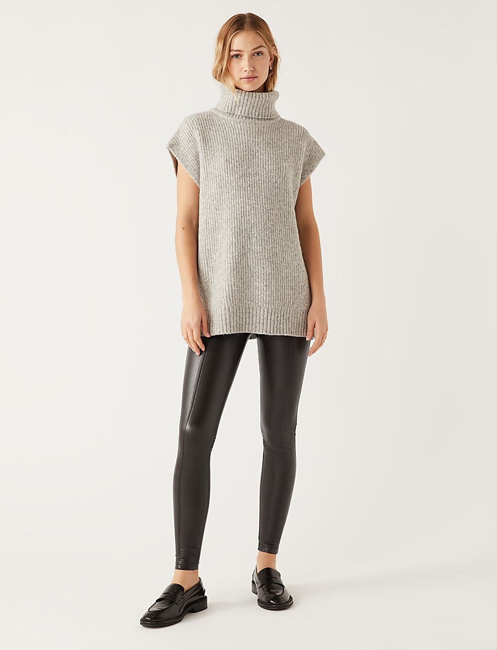 M&s leather look leggings best sale