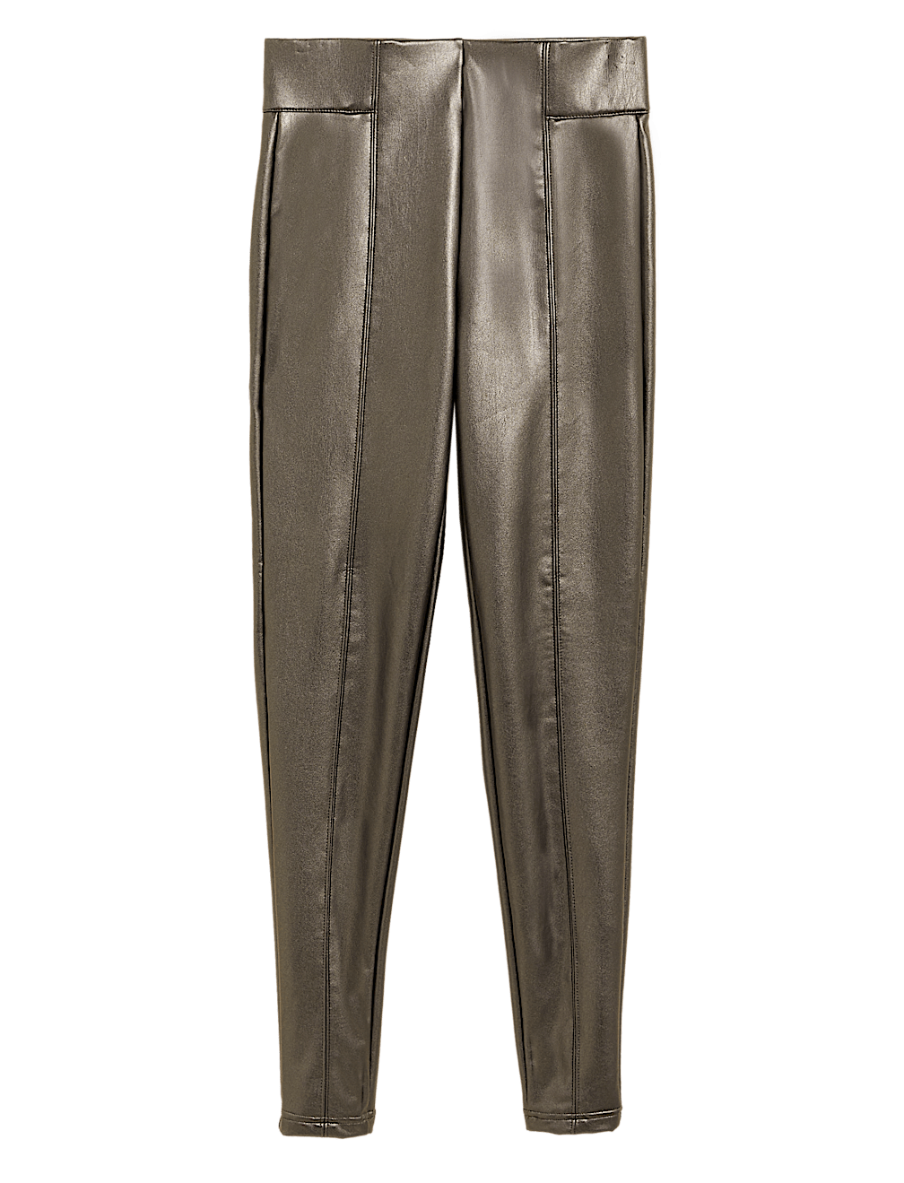 Leather Look High Waisted Leggings