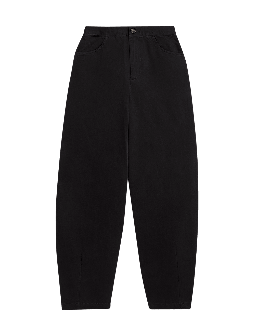 Elasticated Waist Barrel Leg Casual Trousers