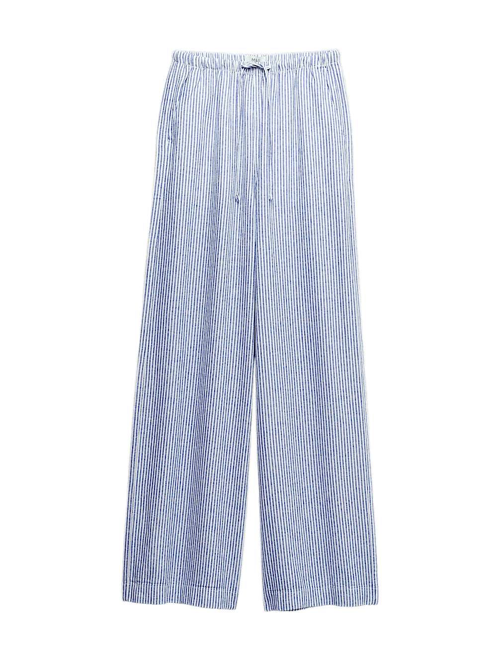 Linen Blend Wide Leg Trousers