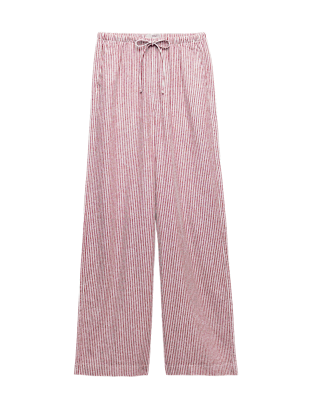 Linen Blend Wide Leg Trousers