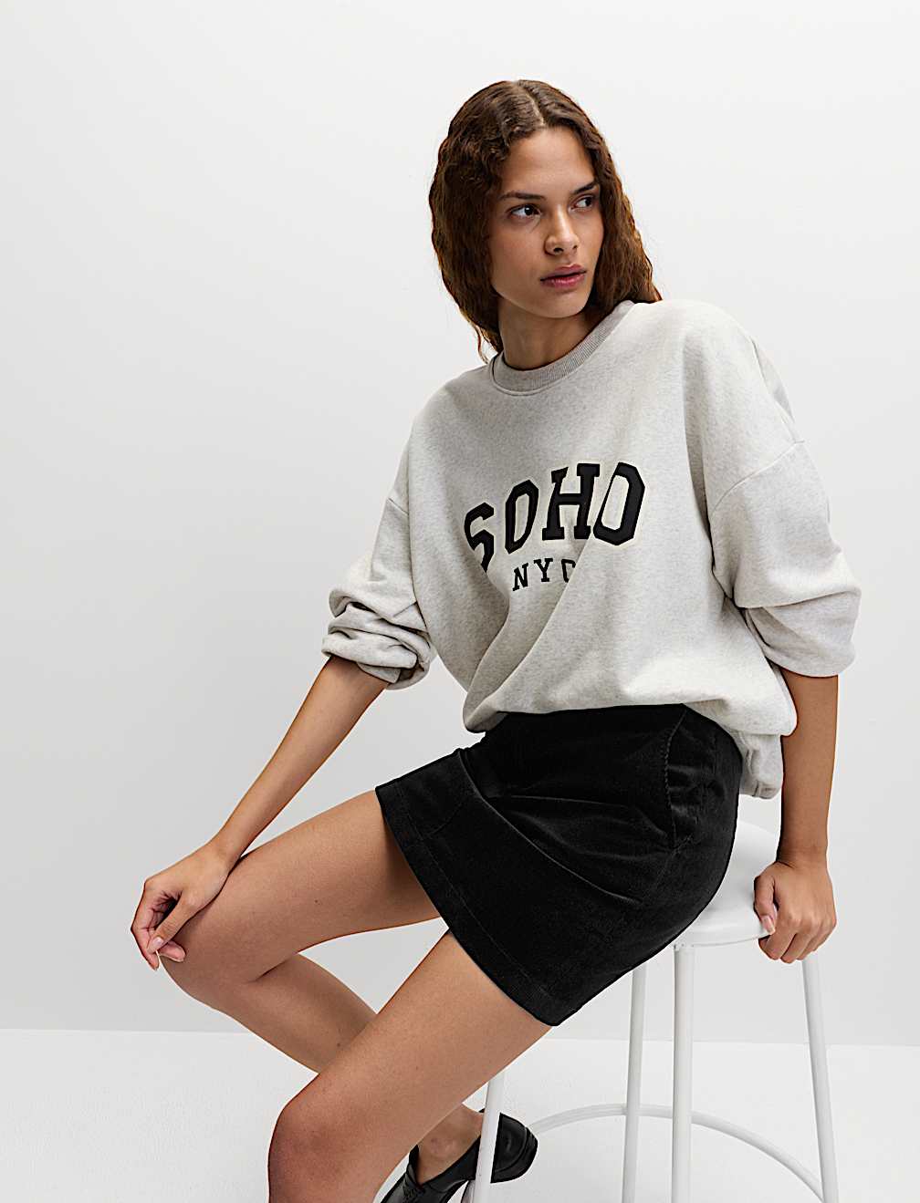 Cord Mini A-Line Skirt