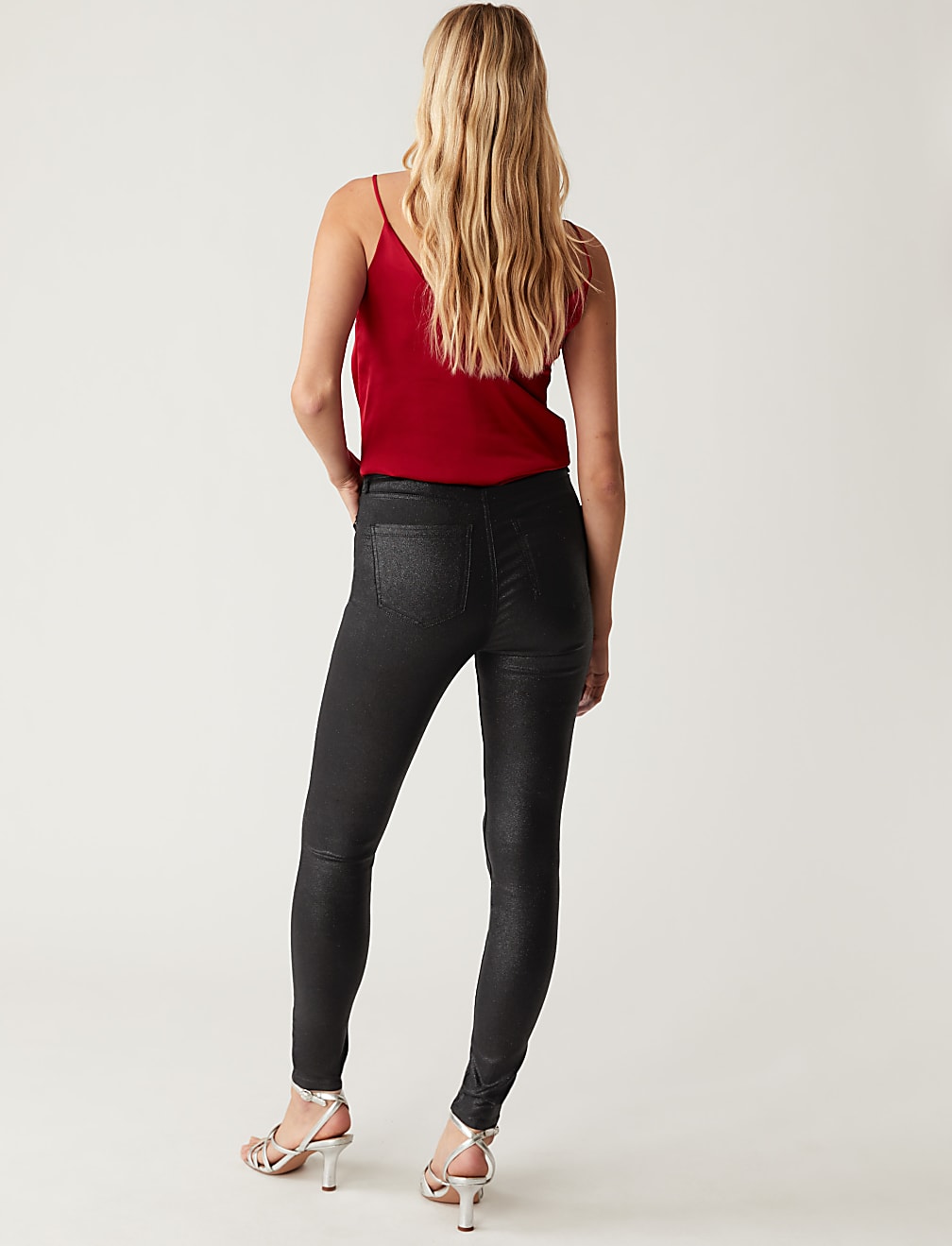 Ivy Shimmer High Waisted Skinny Jeans