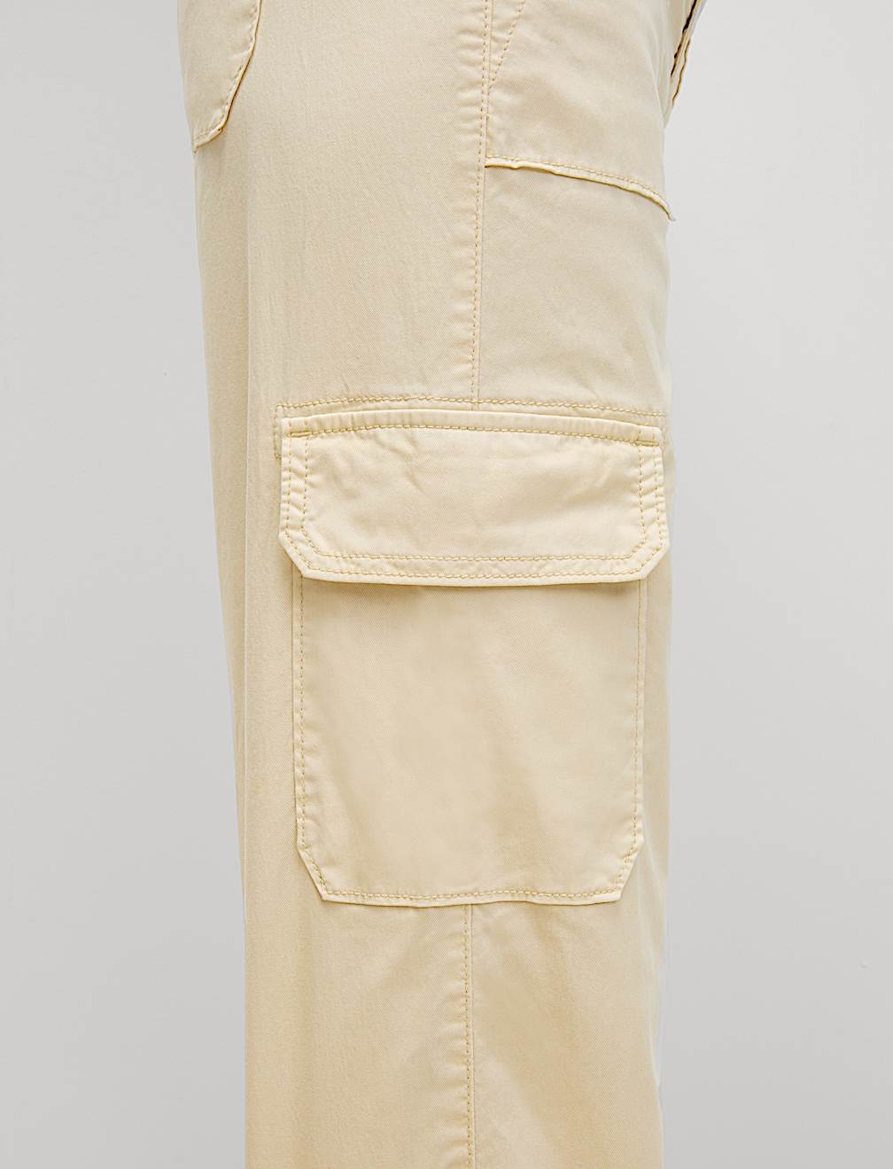 Lyocell Rich Cargo Straight Leg Trousers