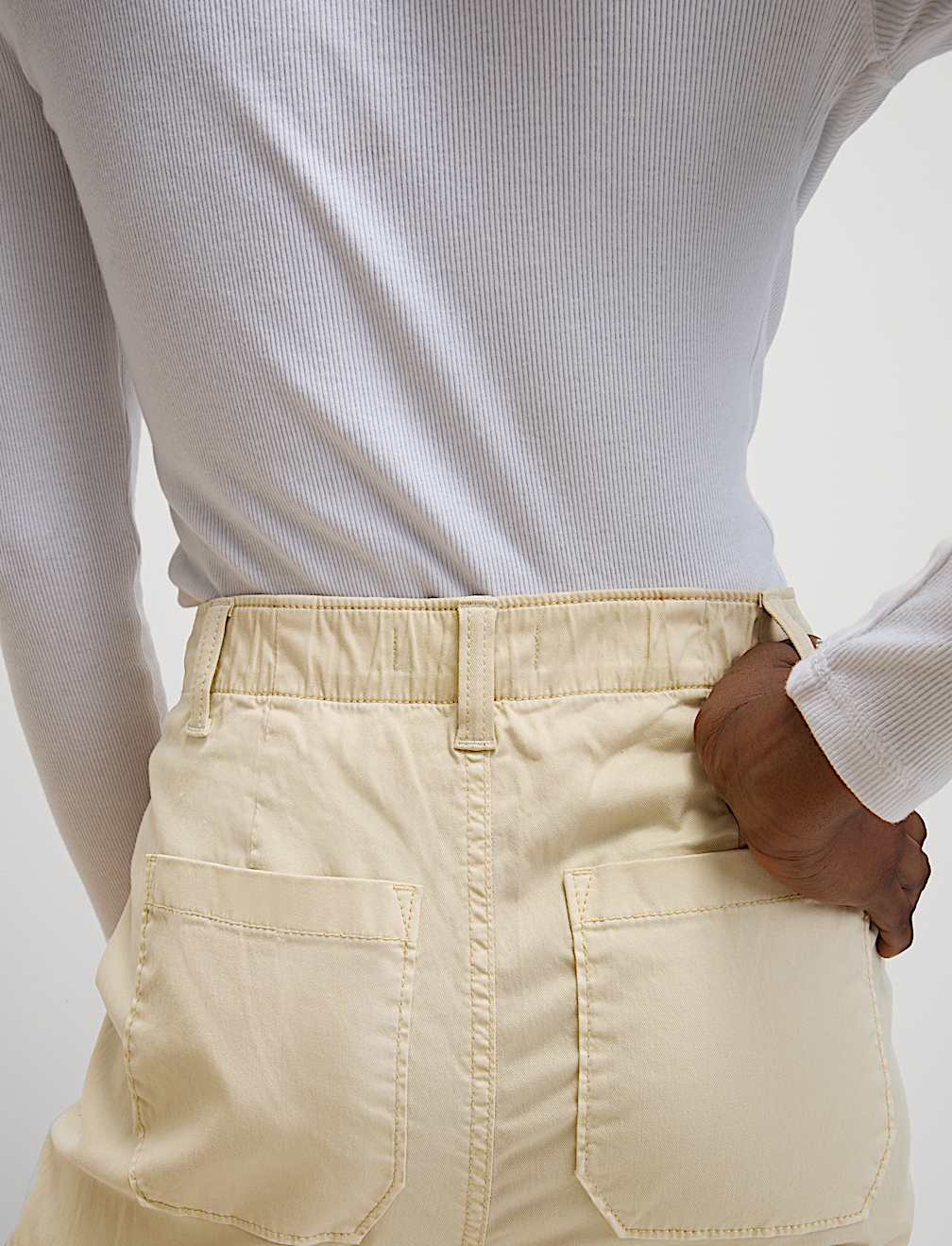 Lyocell Rich Cargo Straight Leg Trousers