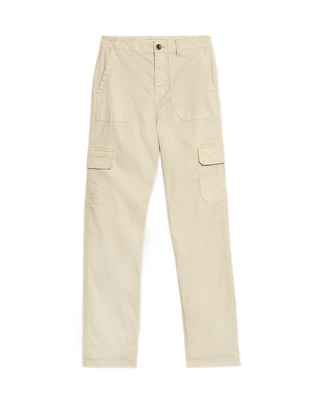 Lyocell Rich Cargo Straight Leg Trousers