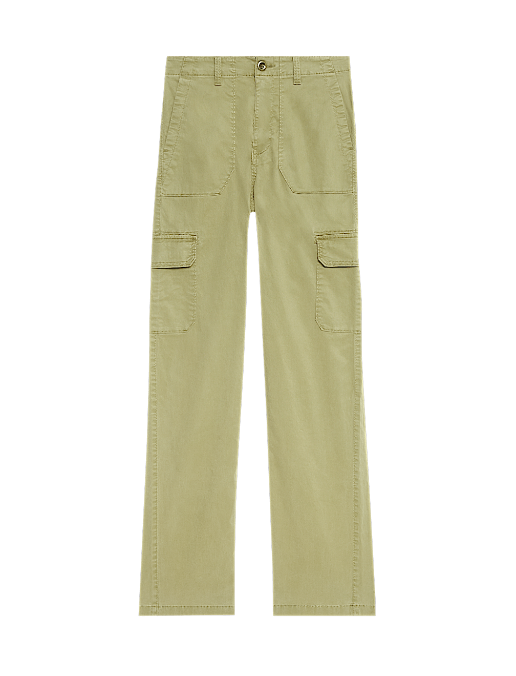 Lyocell Rich Cargo Straight Leg Trousers