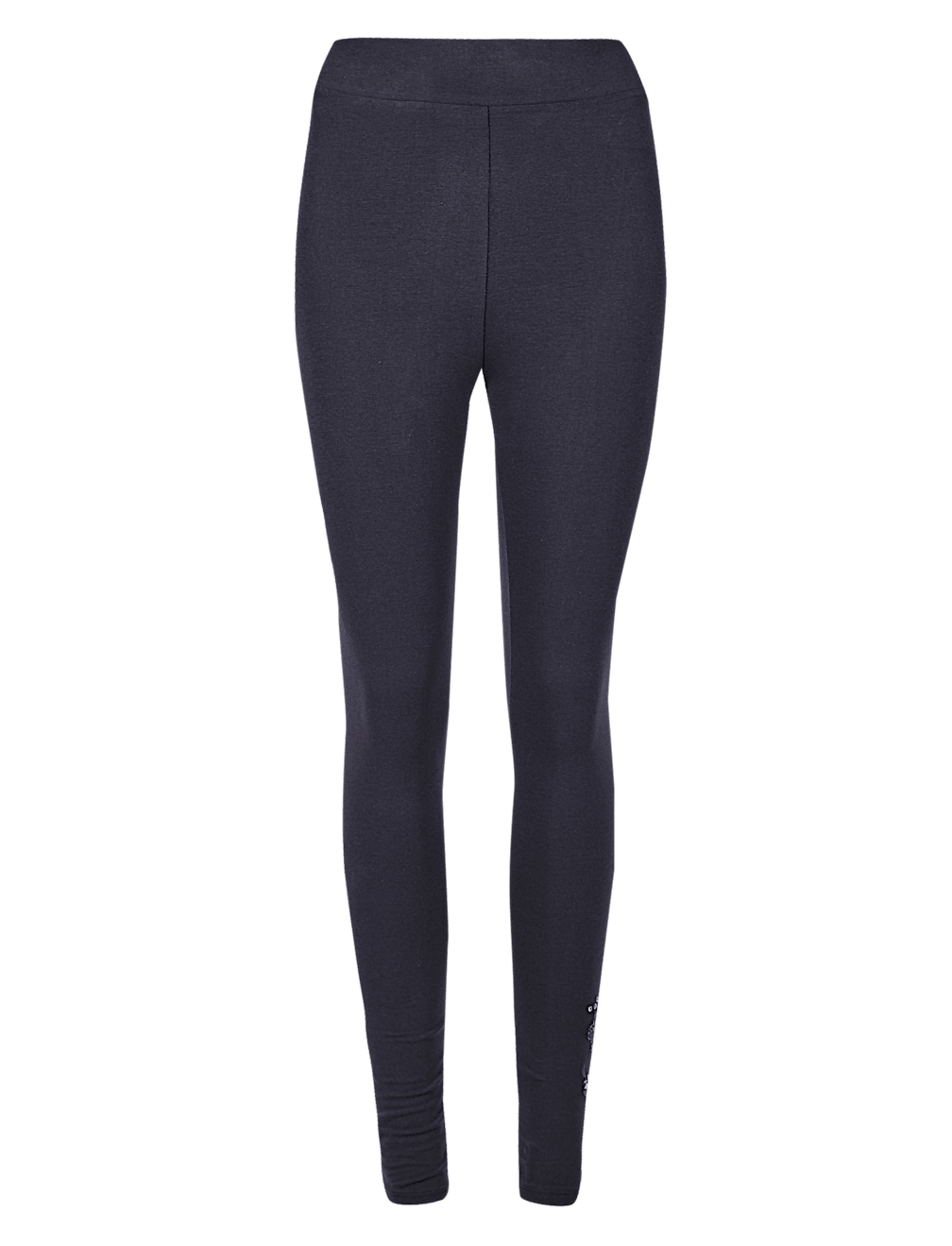Cotton Rich Embroidered Hem Leggings