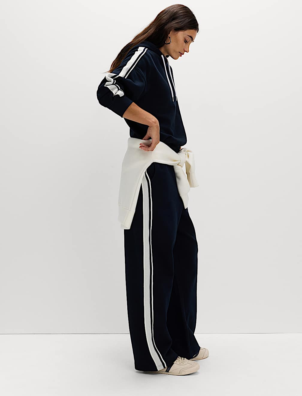 Pure Cotton Side Stripe Relaxed Joggers