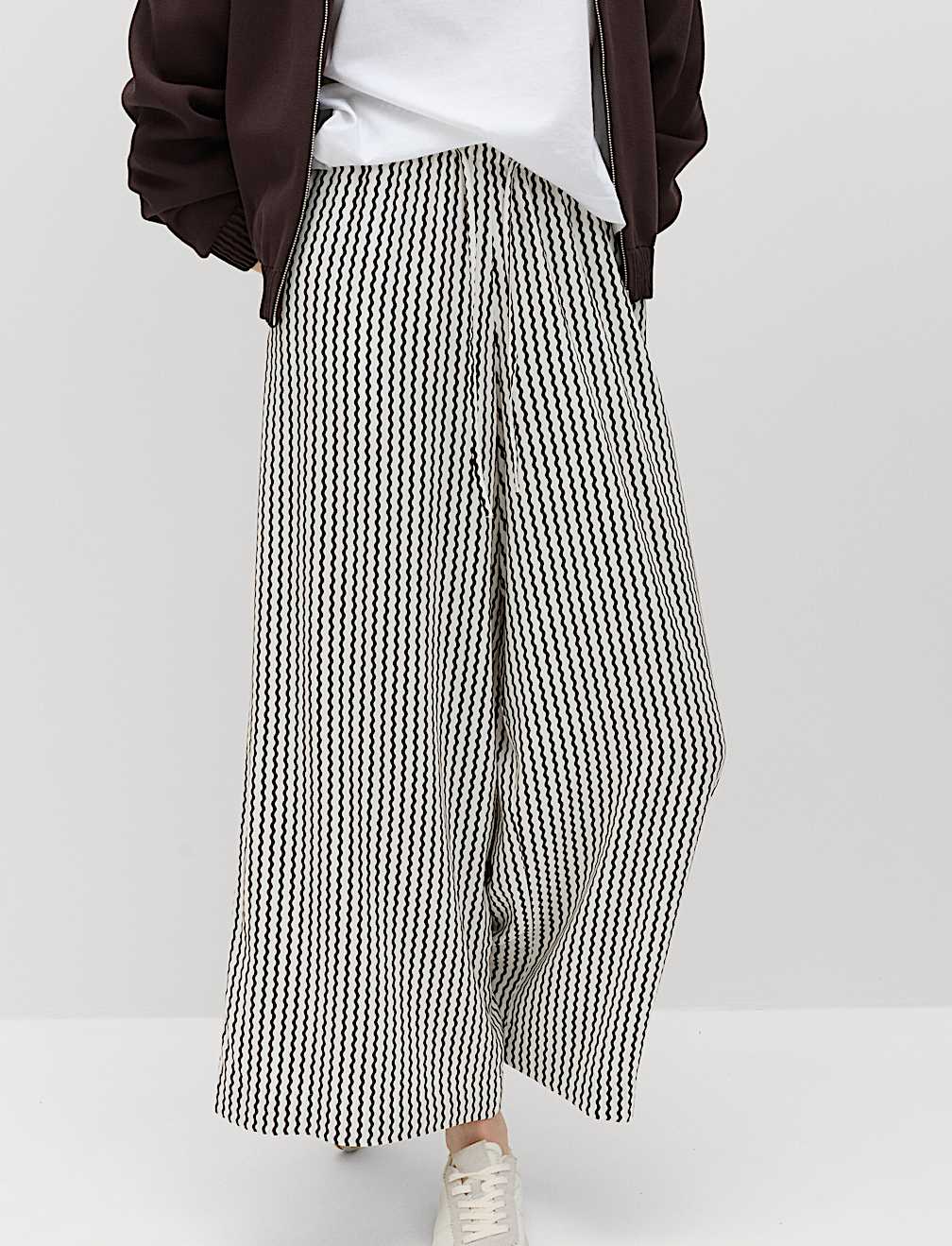 Printed Pull On Wide Leg Culottes