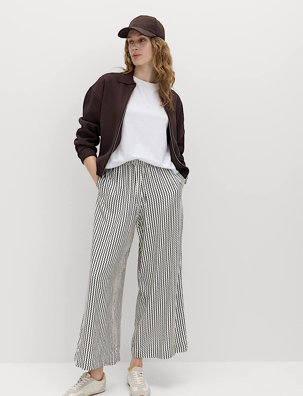 Printed Pull On Wide Leg Culottes